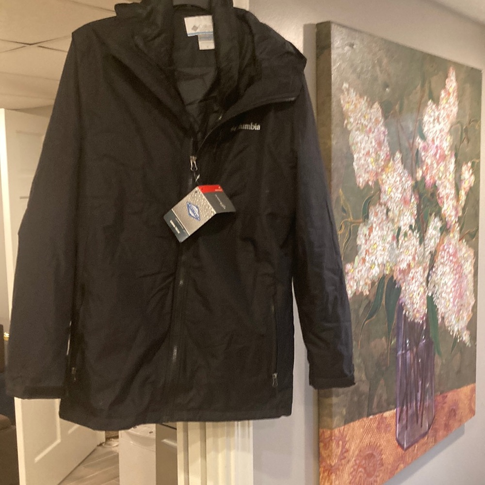 Women’s Columbia size small three in one jacket color black originally $260